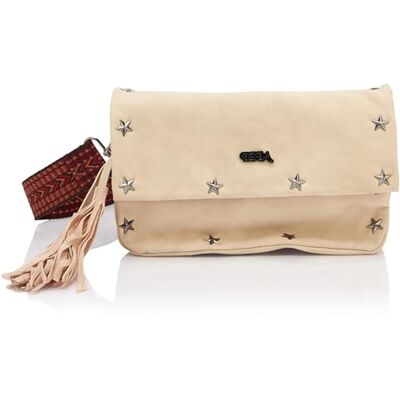 aleva Borsa a tracolla donna, beige. aleva Borsa a tracolla donna, beige.