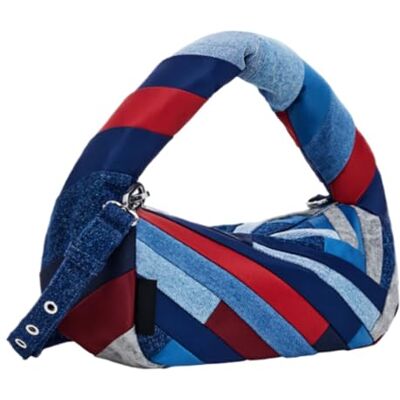 Desigual borsetta borsa a tracolla Austen Scott Shoulder Bag Denim Raw multicolore Desigual borsetta borsa a tracolla Austen Scott Shoulder Bag Denim Raw multicolore