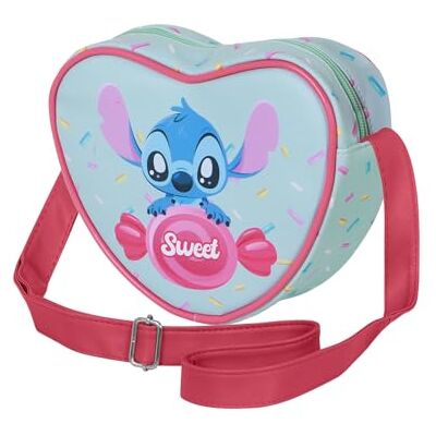 Disney Lilo e Stitch Candy-Borsa a Tracolla Cuore Casual, Blu, 21 x 15,5 cm Disney Lilo e Stitch Candy-Borsa a Tracolla Cuore Casual, Blu, 21 x 15,5 cm