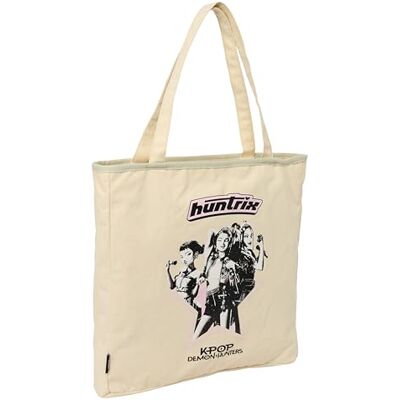 safta K-POP Demon Hunters STAR Borsa Tote Bag con cerniera, ideale per bambini, comoda e versatile, resistenza, 36 x 6,5 x 38 cm safta K-POP Demon Hunters STAR Borsa Tote Bag con cerniera, ideale per bambini, comoda e versatile, resistenza, 36 x 6,5 x 38 cm