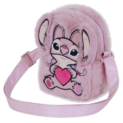 Disney Lilo e Stitch Angel Heart-Borsa a Tracolla Action Plush, Rosa Disney Lilo e Stitch Angel Heart-Borsa a Tracolla Action Plush, Rosa