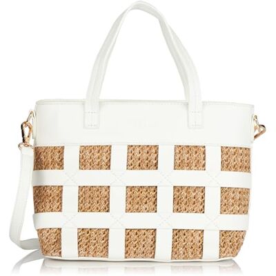 aleva , Shopper da donna, bianco, Einheitsgröße aleva , Shopper da donna, bianco, Einheitsgröße