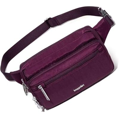 Baggallini Securtex Anti-Theft Belt Bag 8.8"x5.5" Crossbody Fanny Pack for Women RFID Wallet Locking Zipper Travel Purse, Marsupio da Donna, Gelso, Taglia Unica Baggallini Securtex Anti-Theft Belt Bag 8.8"x5.5" Crossbody Fanny Pack for Women RFID Wallet Locking Zipper Travel Purse, Marsupio da Donna, Gelso, Taglia Unica