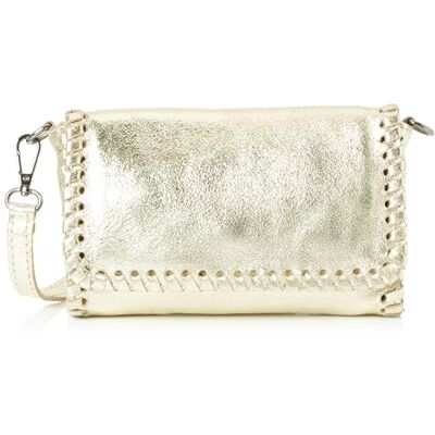 aleva Borsa a Mano in Pelle Metallica, Shopper da Donna, Gold, Einheitsgröße aleva Borsa a Mano in Pelle Metallica, Shopper da Donna, Gold, Einheitsgröße