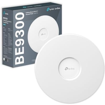 TP-Link BE9300 Tri-Band WiFi 7 Wireless Access Point, supporto PoE passivo, facile da montare a parete o soffitto, gestito semplicemente da software controller EAP gratuito, mesh e roaming AI (EAP772) TP-Link BE9300 Tri-Band WiFi 7 Wireless Access Point, supporto PoE passivo, facile da montare a parete o soffitto, gestito semplicemente da software controller EAP gratuito, mesh e roaming AI (EAP772)