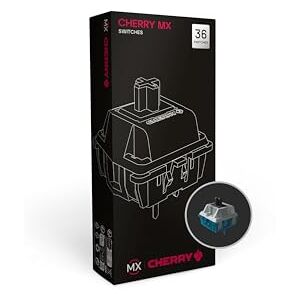 CHERRY MX NORTHERN LIGHT Switch Kit, 36 Interruttori Meccanici, Per Tastiera Fai-Da-Te, Hot-Swap, Da Gioco, Switch Lineare Senza Clic, Ultra-Liscio e Silenzioso CHERRY MX NORTHERN LIGHT Switch Kit, 36 Interruttori Meccanici, Per Tastiera Fai-Da-Te, Hot-Swap, Da Gioco, Switch Lineare Senza Clic, Ultra-Liscio e Silenzioso