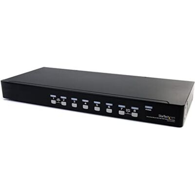 StarTech .com Switch Kvm VGA USB a 8 Porte Montabile Su Rack con Audio, Cavi Audio Inclusi StarTech .com Switch Kvm VGA USB a 8 Porte Montabile Su Rack con Audio, Cavi Audio Inclusi