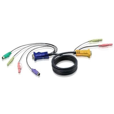 Aten 2L-5302P cavo per tastiera, video e mouse 1,8 m Nero Aten 2L-5302P cavo per tastiera, video e mouse 1,8 m Nero