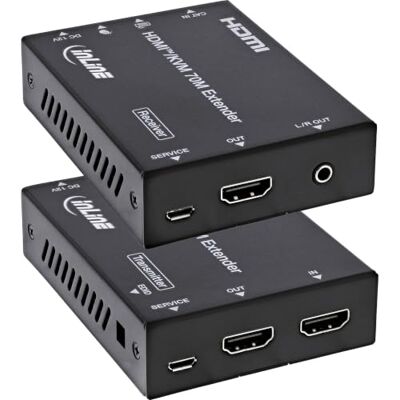 InLine Extender HDMI 2.0b su RJ45, 4K 60Hz, 70m, KVM, PoC InLine Extender HDMI 2.0b su RJ45, 4K 60Hz, 70m, KVM, PoC