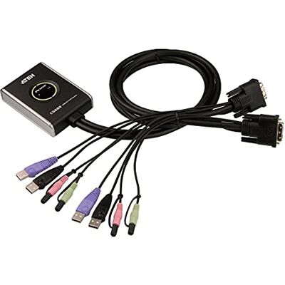 Aten 2-PORT USB DVI KVM SWITCH WITH CABL Aten 2-PORT USB DVI KVM SWITCH WITH CABL