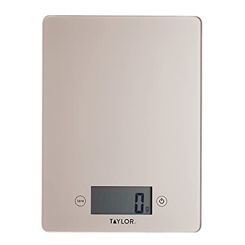 Taylor Pro Bilancia da Cucina Digitale con Design Ultrasottile, Compatta, Standard Professionale, Funzione Tara ad Alta Precisione, Vetro Color Rame, Portata Massima 5 kg