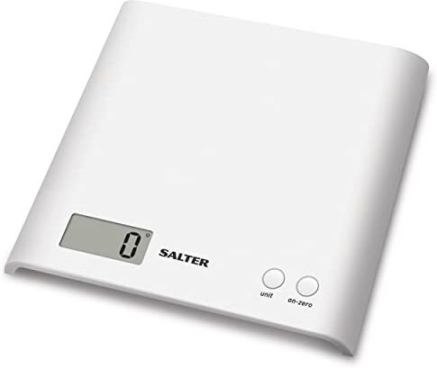 Salter 1066 WHDR15 Arc Bilancia digitale piattaforma ABS, precisione massima, sottile, ingombro minimo, display LCD, funzione Azzeramento/Aggiungi e pesa per più ingredienti nella stessa ciotola