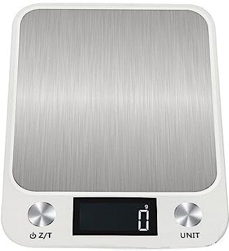 WLLKIY Bilancia Da Cucina In Acciaio Inossidabile 1PC 5kg 10kg 15Kg Bilancia Da Cucina For Alimenti Bilance Digitali Elettroniche For La Cottura (Color : USB white, Size : 5Kg)