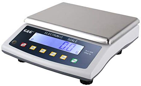 G&G GundG PLC Bilancia di precisione da tavolo, per laboratorio, industria, oro, 15kg/0,5g, utilizzabile a batteria