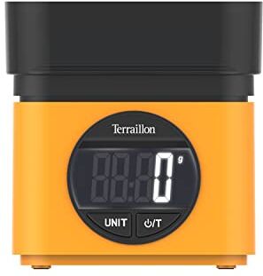 Terraillon BA22 Mitico Giallo Bilancia da cucina elettronica Design iconico Ciotola integrata 0.7L Grande schermo LCD Display XXL numeri Funzione Tare