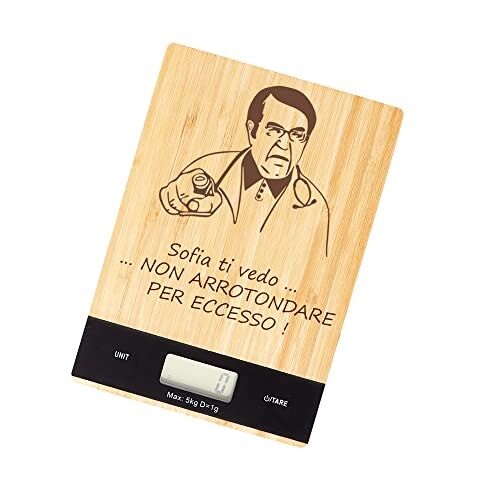 Generico Bilancia Da Cucina Personalizzata Dottor Nowzaradan Idea Regalo Frasi Divertenti Dieta Ironica fino 5kg Cucina Cibo Mamma Nonna Natale Compleanno Pranzo Cena precisa elettronica Display LCD