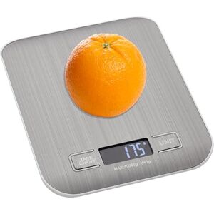 TFA Dostmann bilancia da cucina digitale AMARETTI, , con funzione di tara, funzione di spegnimento, bilancia digitale per alimenti fino a 10 kg, moderna, display illuminato, argento TFA Dostmann bilancia da cucina digitale AMARETTI, , con funzione di tara, funzione di spegnimento, bilancia digitale per alimenti fino a 10 kg, moderna, display illuminato, argento