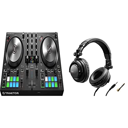 Native Instruments Native Traktor Kontrol S2 Mk3, Mixer DJ, Nero & Hercules HDP DJ45 – Professional DJ Headphones