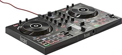 Hercules DJControl Inpulse 300 Controller per DJ con USB 2 tracce con 16 pad e scheda audio Software e tutorial inclusi