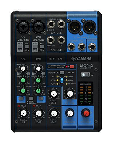 Yamaha Mixer Audio Console di Mixaggio Compatta con 6 Canali d'Ingresso e Preamplificatori Microfonici D-PRE