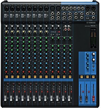 Yamaha Mixer Audio Console di Mixaggio Compatta con 16 Canali d'Ingresso e Preamplificatori Microfonici D-PRE