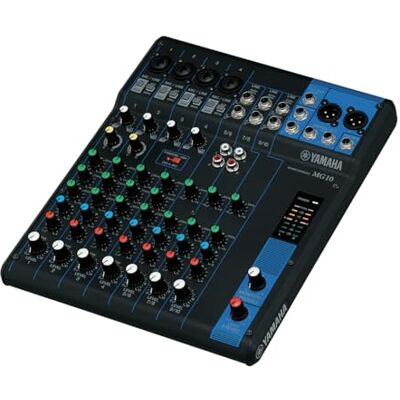 Yamaha MG10 Mixer Audio Console di Mixaggio Compatta con 10 Canali d'Ingresso e Preamplificatori Microfonici D-PRE Yamaha MG10 Mixer Audio Console di Mixaggio Compatta con 10 Canali d'Ingresso e Preamplificatori Microfonici D-PRE