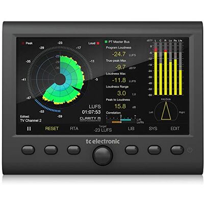 TC Electronic Misuratore di sonorità CLARITY M stereo e audio 5.1 con display ad alta risoluzione da 7" e connessione USB per misurazione plug-in TC Electronic Misuratore di sonorità CLARITY M stereo e audio 5.1 con display ad alta risoluzione da 7" e connessione USB per misurazione plug-in