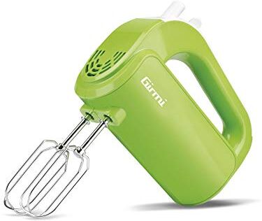 Girmi SB02 Sbattitore Elettrico, 170W, Sbattitori Inox per montare panna ed albumi, Funzione Turbo, Ganci Inox per impasti dolci e salati, 5 Velocità, Verde