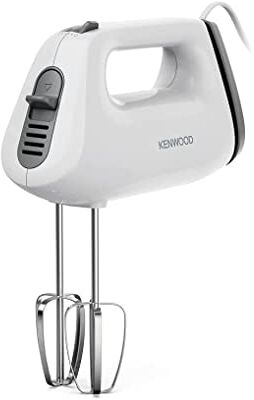 Kenwood QuickMix Lite, Frullatore Leggero a Doppia Frusta con Bassa Velocità iniziale, Utensile a Estrazione Sicura, Cavo Avvolgibile, HMP10.00WH, 300W Motore, Lavabile in Lavastoviglie, Bianco