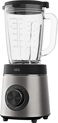 AEG mixer/regolazione della velocità / 3 programmi/smoothie/ghiaccio schiacciato/funzione pulsazione/manopola + pulsanti/lama in acciaio inox / 1400 W / 1,75 l/acciaio