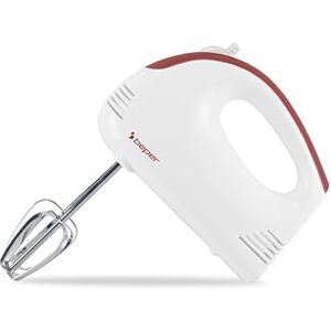 BEPER Sbattitore Elettrico Leggero,200W, 5 Velocità, Fruste in Acciaio Inossidabile, Ergonomico e Facile da Pulire, Alimentazione a filo, Bianco/Rosso BEPER Sbattitore Elettrico Leggero,200W, 5 Velocità, Fruste in Acciaio Inossidabile, Ergonomico e Facile da Pulire, Alimentazione a filo, Bianco/Rosso