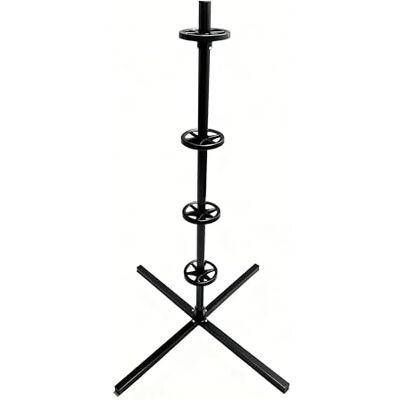 Relaxdays Portaruote per 4 Ruote, Max 120 kg, HxLxP: 131,5x66x66 cm, Acciaio, Nero, Supporti Relaxdays Portaruote per 4 Ruote, Max 120 kg, HxLxP: 131,5x66x66 cm, Acciaio, Nero, Supporti
