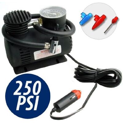 MWS Mini compressore nero 12 volt 250 PSI con presa accendisigari per auto moto camper campeggio piccolo leggero e portatile MWS Mini compressore nero 12 volt 250 PSI con presa accendisigari per auto moto camper campeggio piccolo leggero e portatile