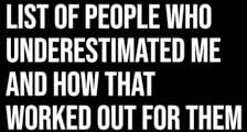 ART List of People Who Underestimated Me and How That Worked Out for Them: Blank Lined Notebook