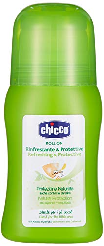 Chicco Roll On Rinfrescante & Protettivo, Protezione Naturale Dagli Insetti, 60 ml
