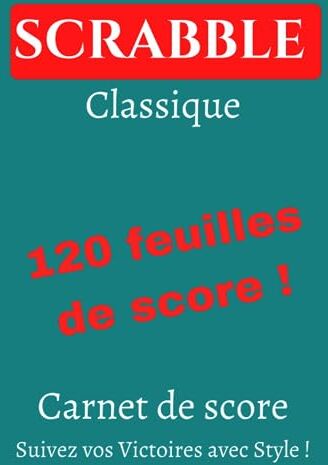 Edition, Jeux Carnet de Score Scrabble : Suivez vos Victoires avec Style !