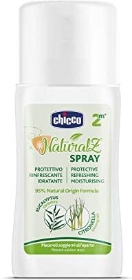 Chicco NaturalZ Spray Protettivo, 00 ml, Protezione Naturale durante la Stagione Estiva, Con citronella ed Eucalipto, Protezione giorno e notte