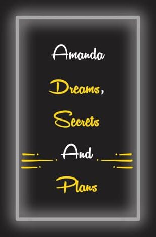 ART Amanda Dreams , Secrets And Plans: Personalized Notebook With Name For Amanda