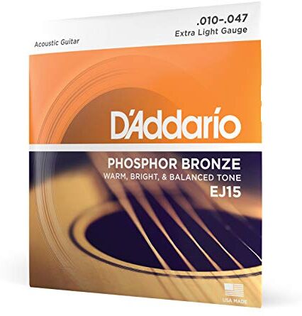 D'Addario Set Corde Acustica EJ Phosphor BRZ RND WND, 10-47