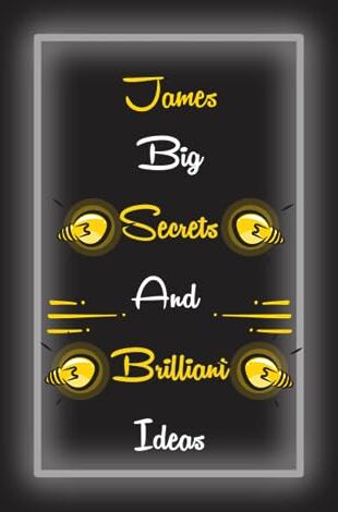 ART James Big secrets and brilliant ideas: Personalized Notebook Journal With Name For James