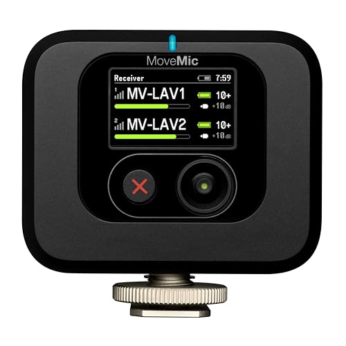 Shure Ricevitore MoveMic-Ricevitore di fotocamera montabile Hot Shoe per Lavalier, compatibile con la maggior parte delle telecamere e computer DSLR, adatto per i creatori di contenuti mobili()
