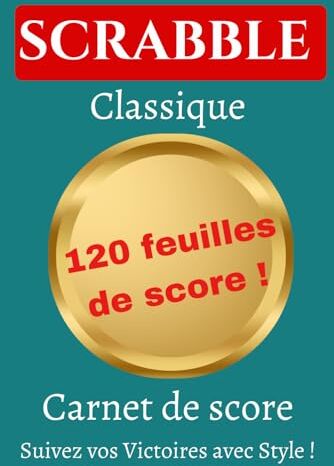 Edition, Jeux Carnet de Score Scrabble : Suivez vos Victoires avec Style !