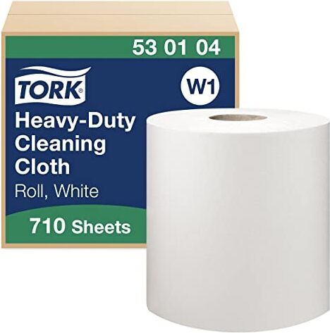 Tork Panno ultraresistente per pulizia Premium, compatibile con il sistema W1 (da terra o da parete), monovelo, 1 conf. x 1 rotolo (1 x 269,8 m), colore bianco