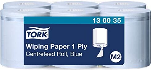 Tork Carta per asciugatura Premium QuickDry, compatibile con il sistema M2 (ad estrazione centrale maxi), 1 velo, 1 x 6 rotoli (6 x 165 m), colore blu