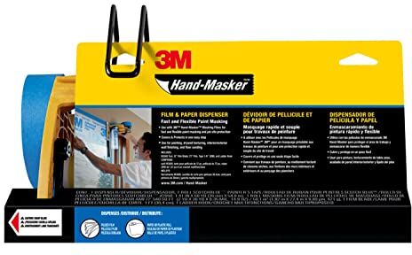 3M Scotchblue Pak Hand-Masker M3000 Pre Piegato Mascheratura Kit, Istruzioni Solo in Lingua Inglese, Giallo/Blu/Nero