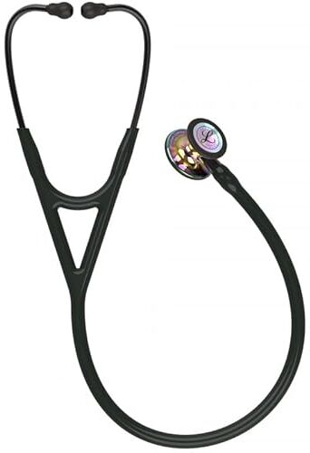 3M Stetoscopio  Cardiology IV con Incisione Gratuita + Penlight (Nero/Rainbow Edition/High Polish/Smoke Stem)