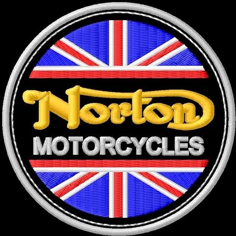 Generic Masterpatch Norton Motorcycles UK Flag Toppa destinata a Norton Bikers Commando Combat Classic Commander Moto Aufnäher parche Bordado brodé patche écusson Toppa ricamata