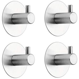 TIGER Rhino Set di 4 Ganci in Acciaio Inox Spazzolato TIGER Rhino Set di 4 Ganci in Acciaio Inox Spazzolato