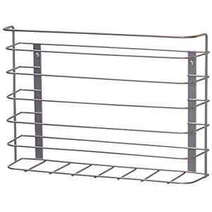 Organizzatore per armadietti da montare sulla porta in filo d'acciaio - Alto, Finitura Nichelata Organizzatore per armadietti da montare sulla porta in filo d'acciaio - Alto, Finitura Nichelata