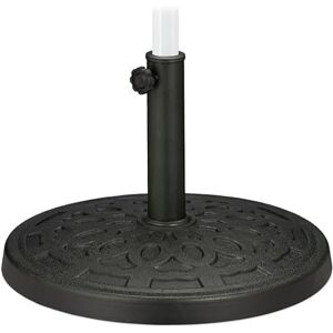 Relaxdays Base per Ombrellone, per Aste da 38-50 mm, Resistente alle Intemperie, Giardino e Balcone, Ø 50 cm, Verde Nero Relaxdays Base per Ombrellone, per Aste da 38-50 mm, Resistente alle Intemperie, Giardino e Balcone, Ø 50 cm, Verde Nero